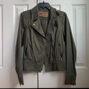 Distressed Army Green Jacket